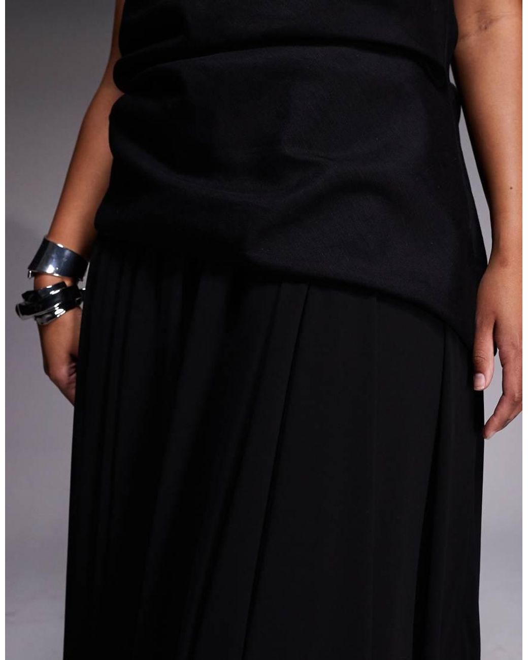 Forever New Blue Godet Open Back Maxi Dress