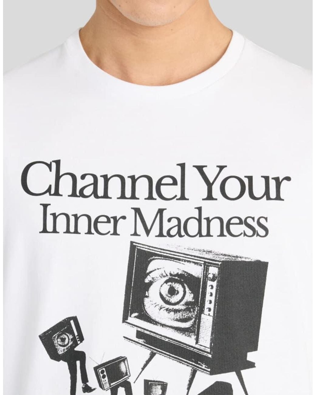 Lyle & Scott White Ls T-Shirt Tv Channel Graphic T-Shirt for men