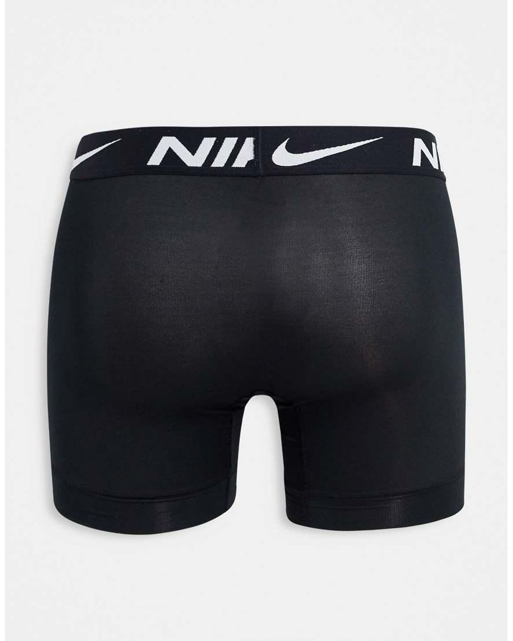 Pack De 3 Calzoncillos Bóxer Negros Básicos De Microfibra Dri-Fit De Nike de hombre de color Blue