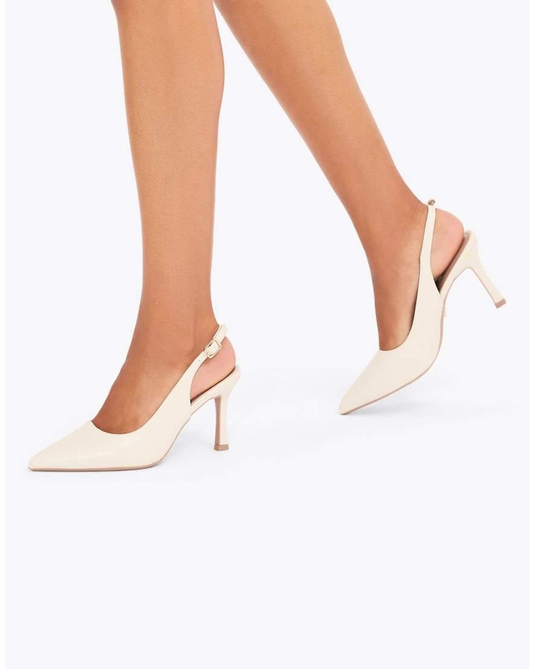 Carvela Kurt Geiger Natural Corletta Sling Wide Fit Heeled Shoes