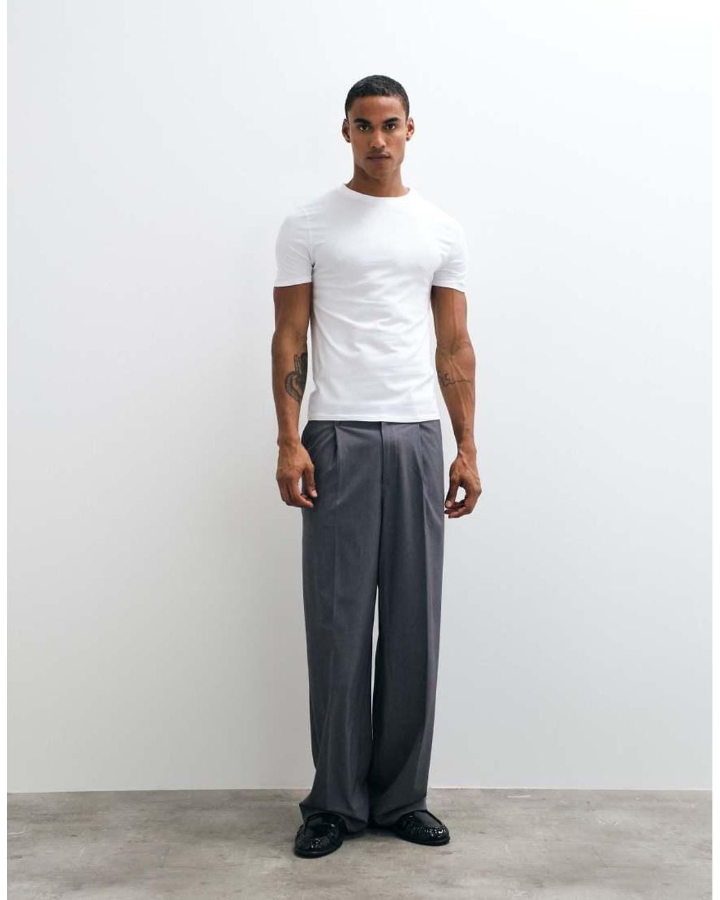 ASOS Natural 2 Pack Muscle Fit T-shirt for men