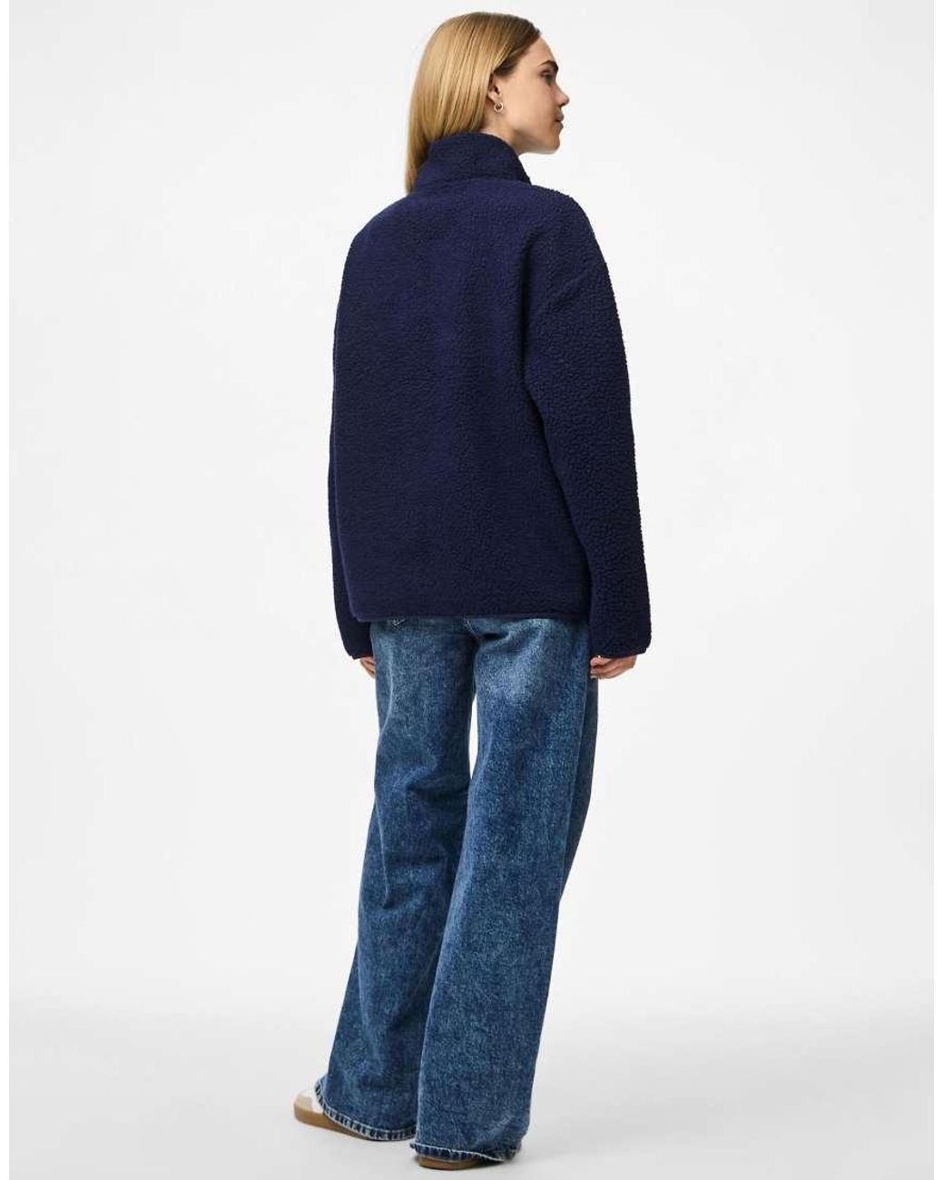 Pieces Blue Teddy Jacket