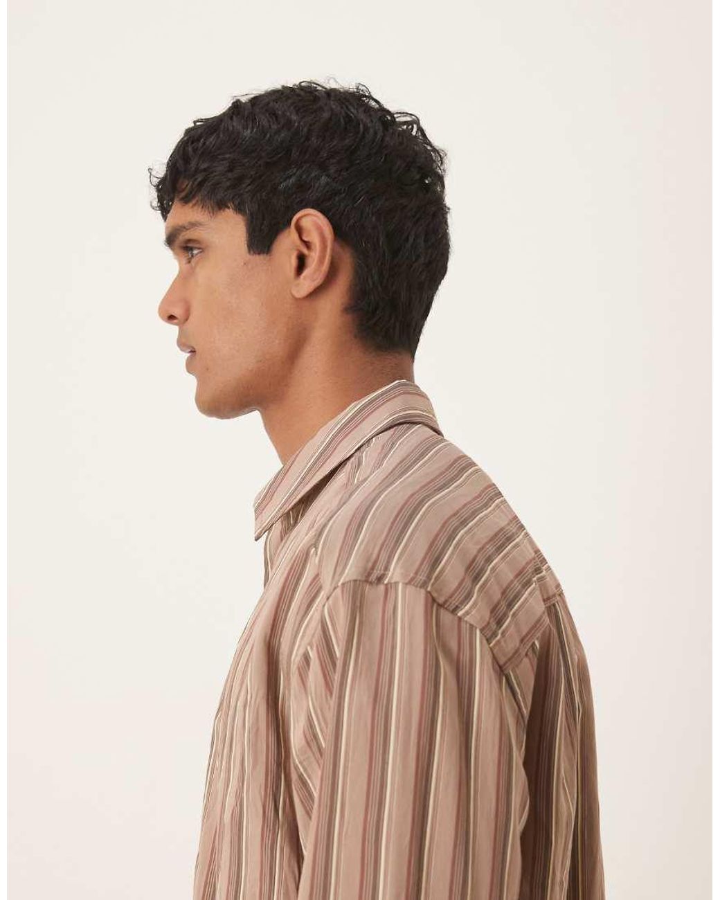 ASOS Natural 90s Oversized Shirt for men