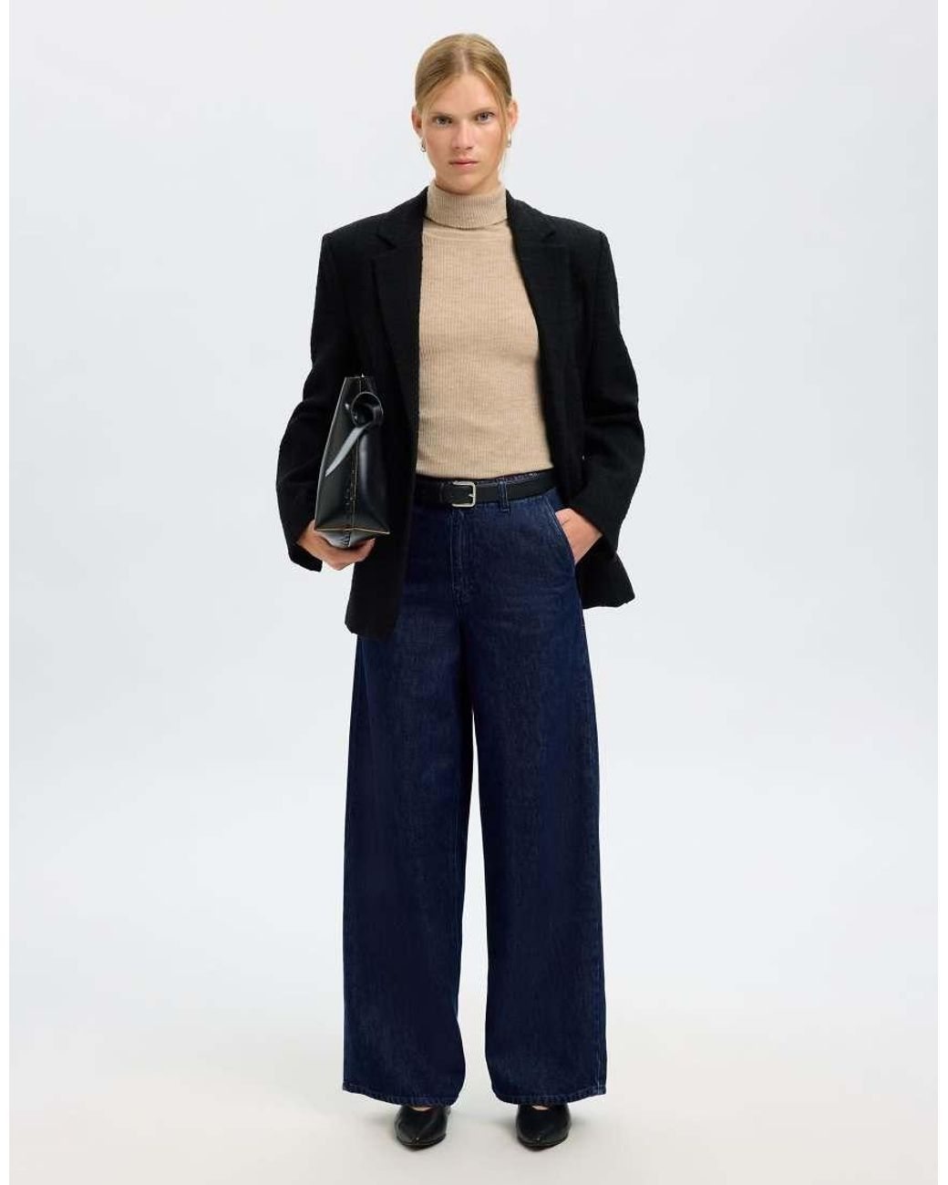 SELECTED Blue High Waisted Jeans
