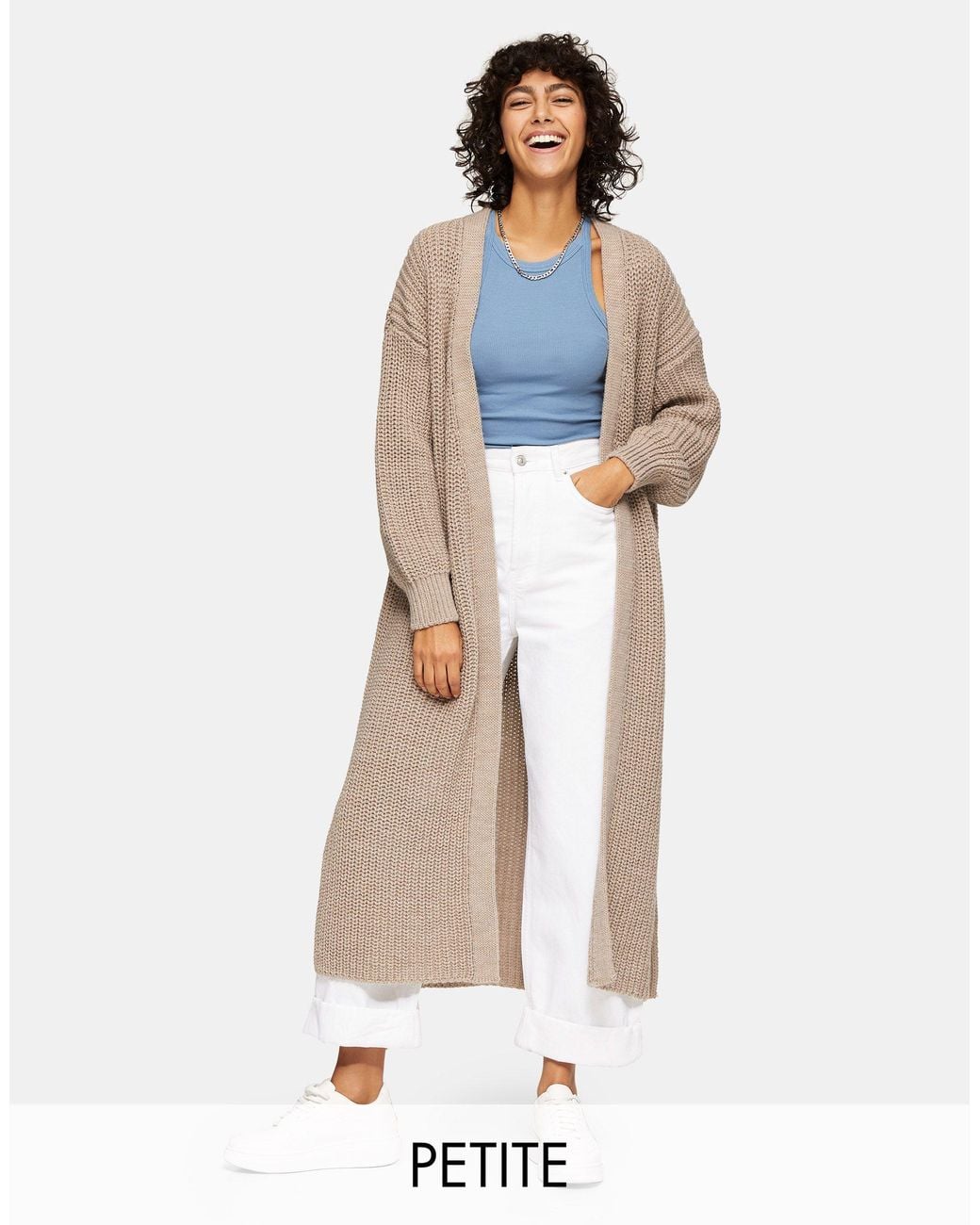 TOPSHOP Petite Maxi Cardigan | Lyst UK