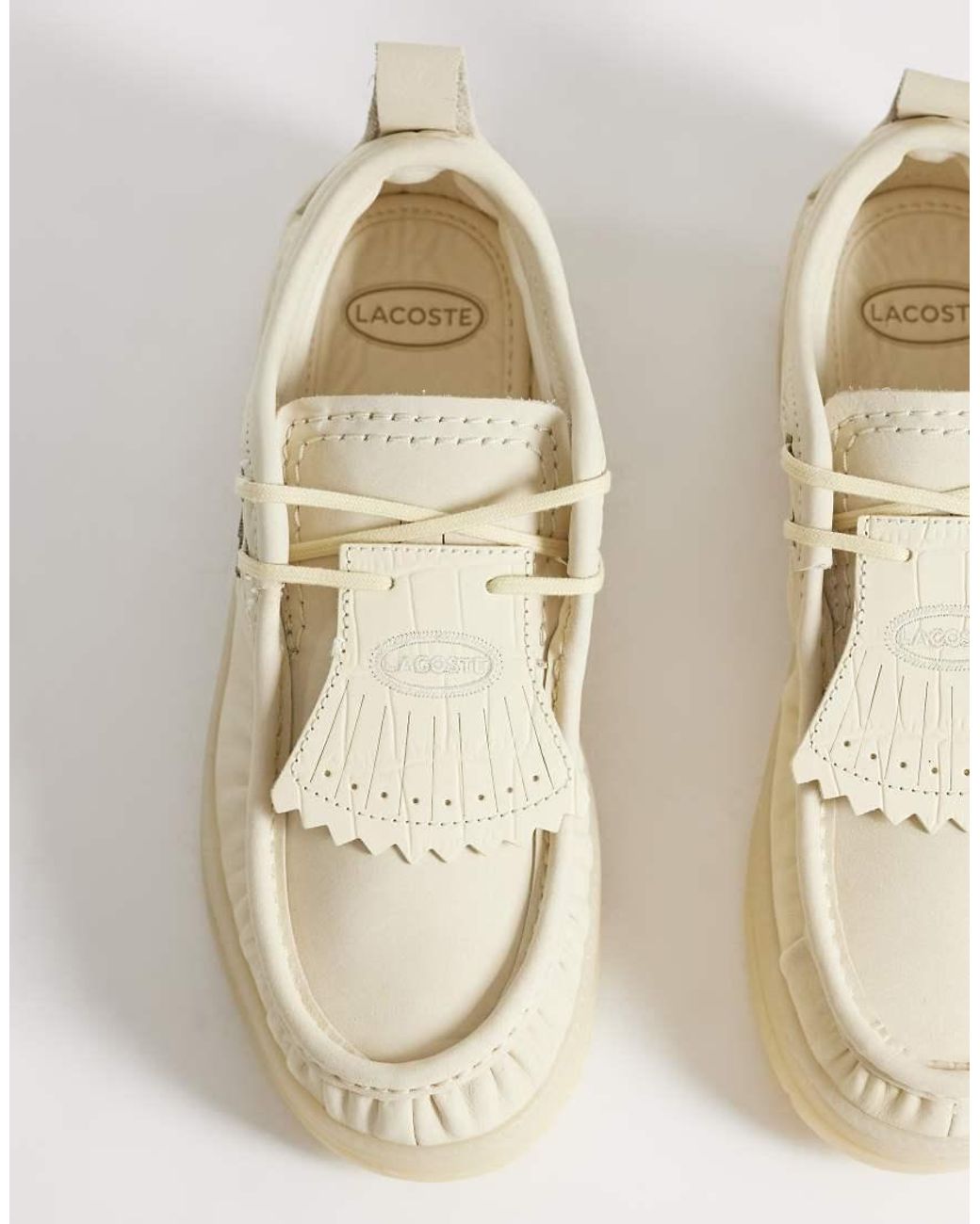 Lacoste Natural Umpire Lace-up Logo Shoes