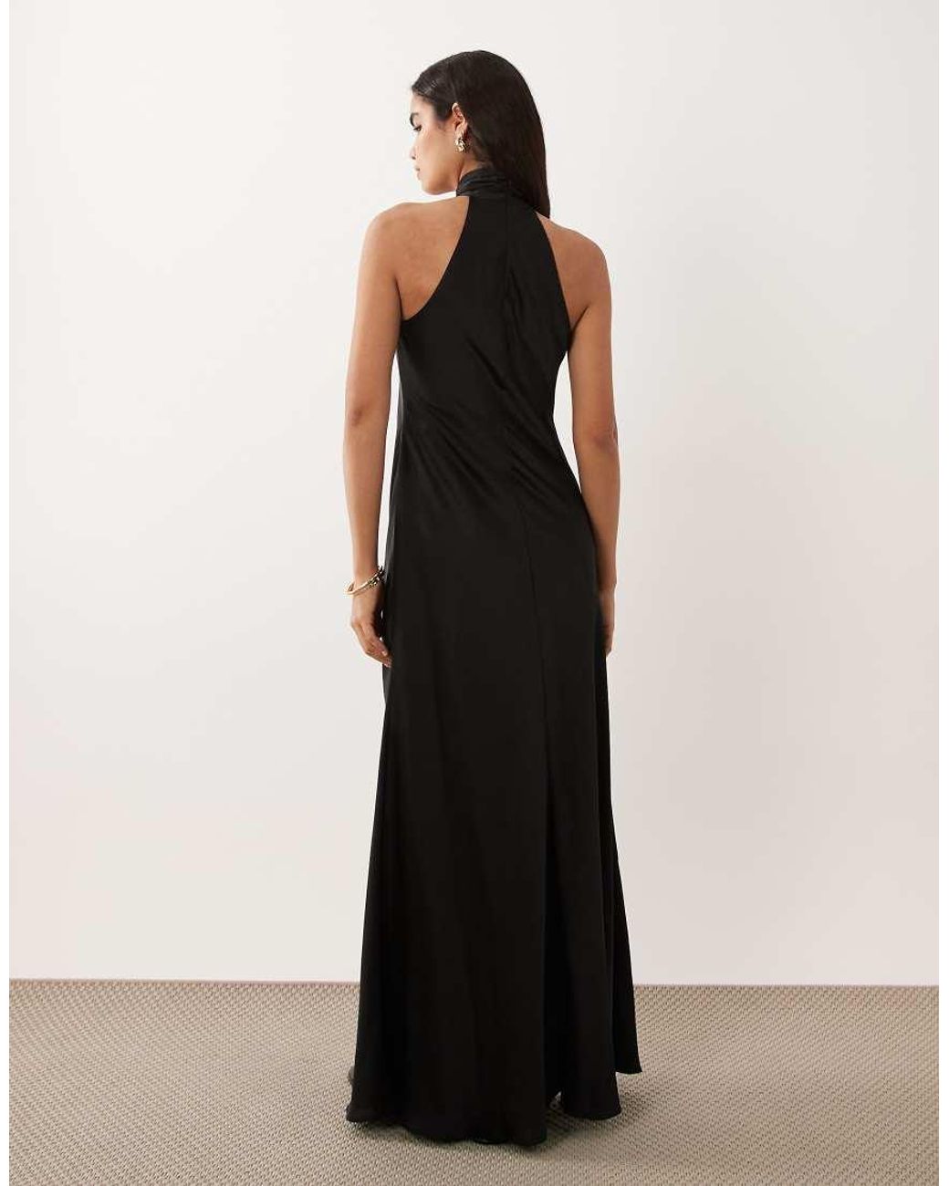 Ralph Lauren Black Halterneck Cut Out Maxi Dress