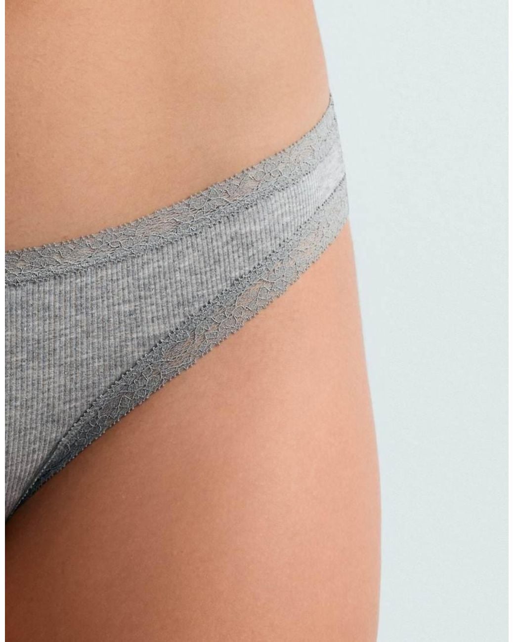 Oysho White 3 Classic Briefs With Cotton Rib