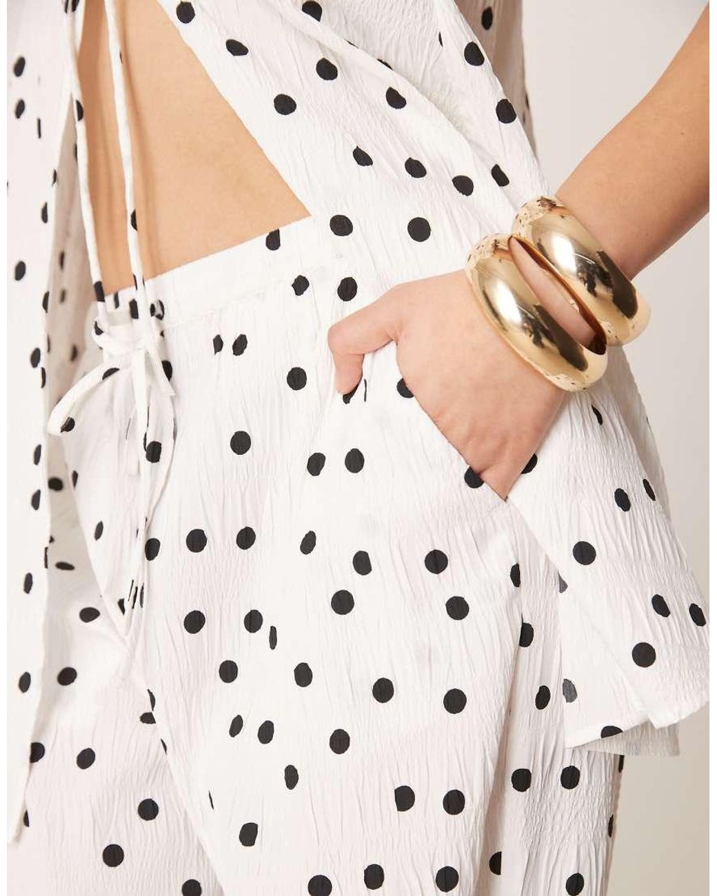 ASOS Natural Pull On Flare Pants