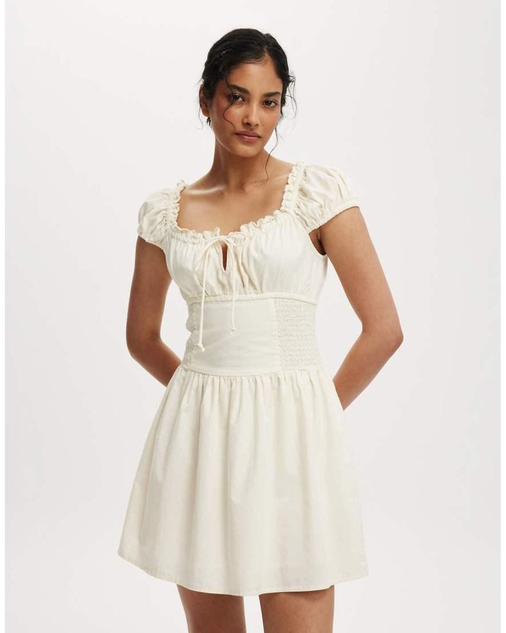 Cotton On Natural Charlotte Mini Dress