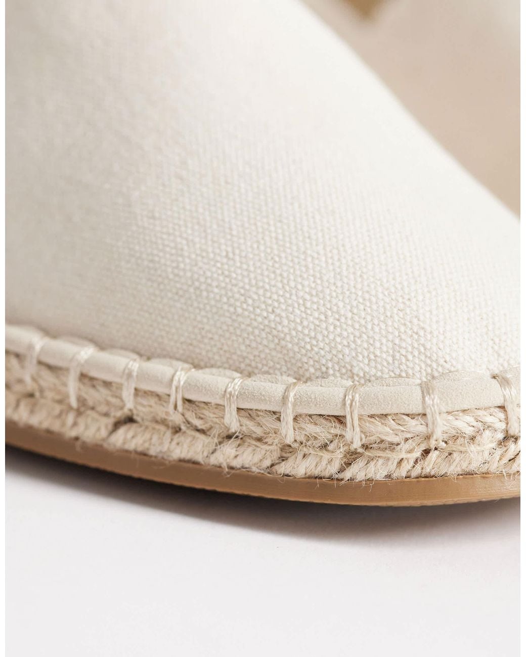 ASOS White Espadrilles With Step Down for men