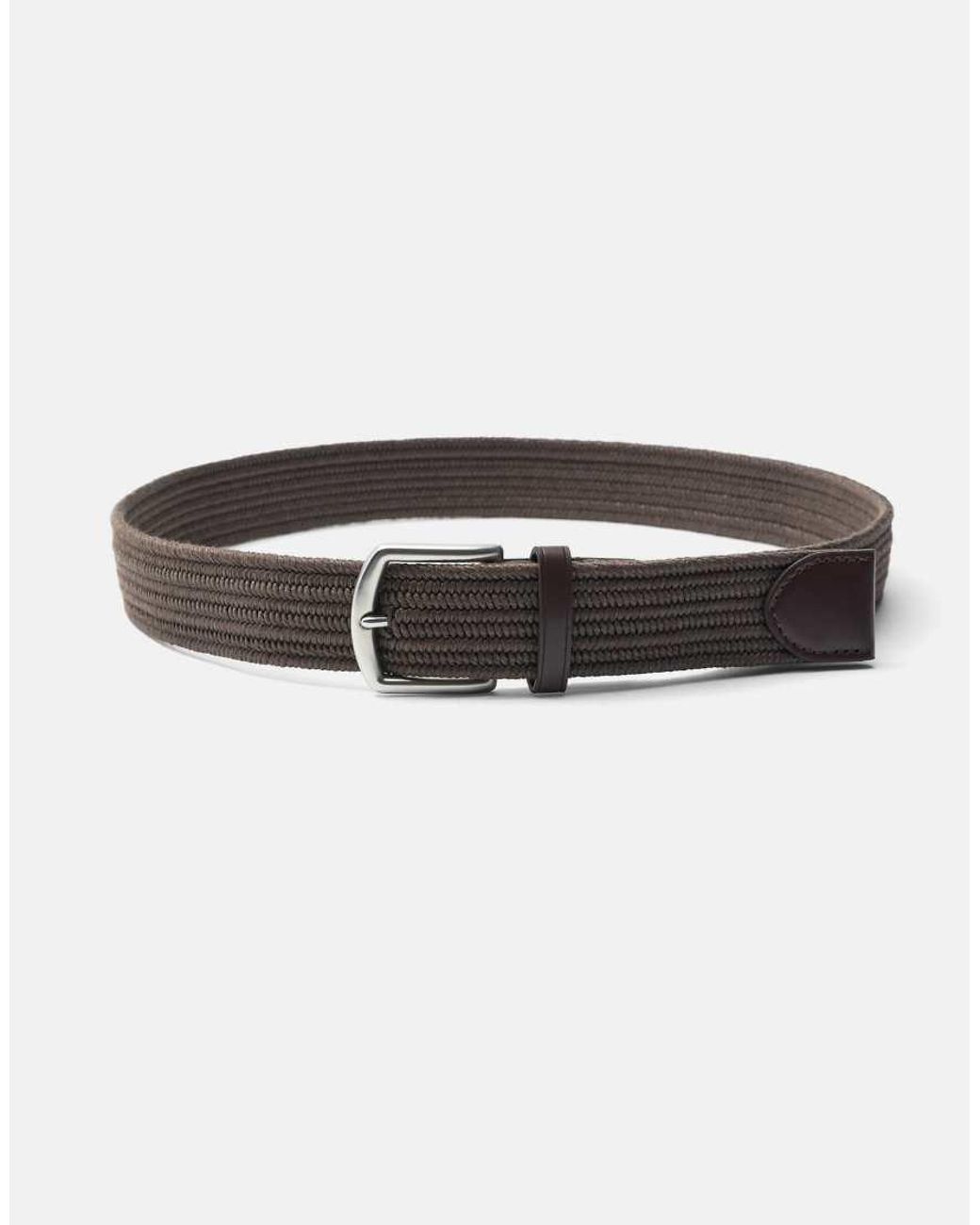 Pull&Bear Black Braided Belt for men