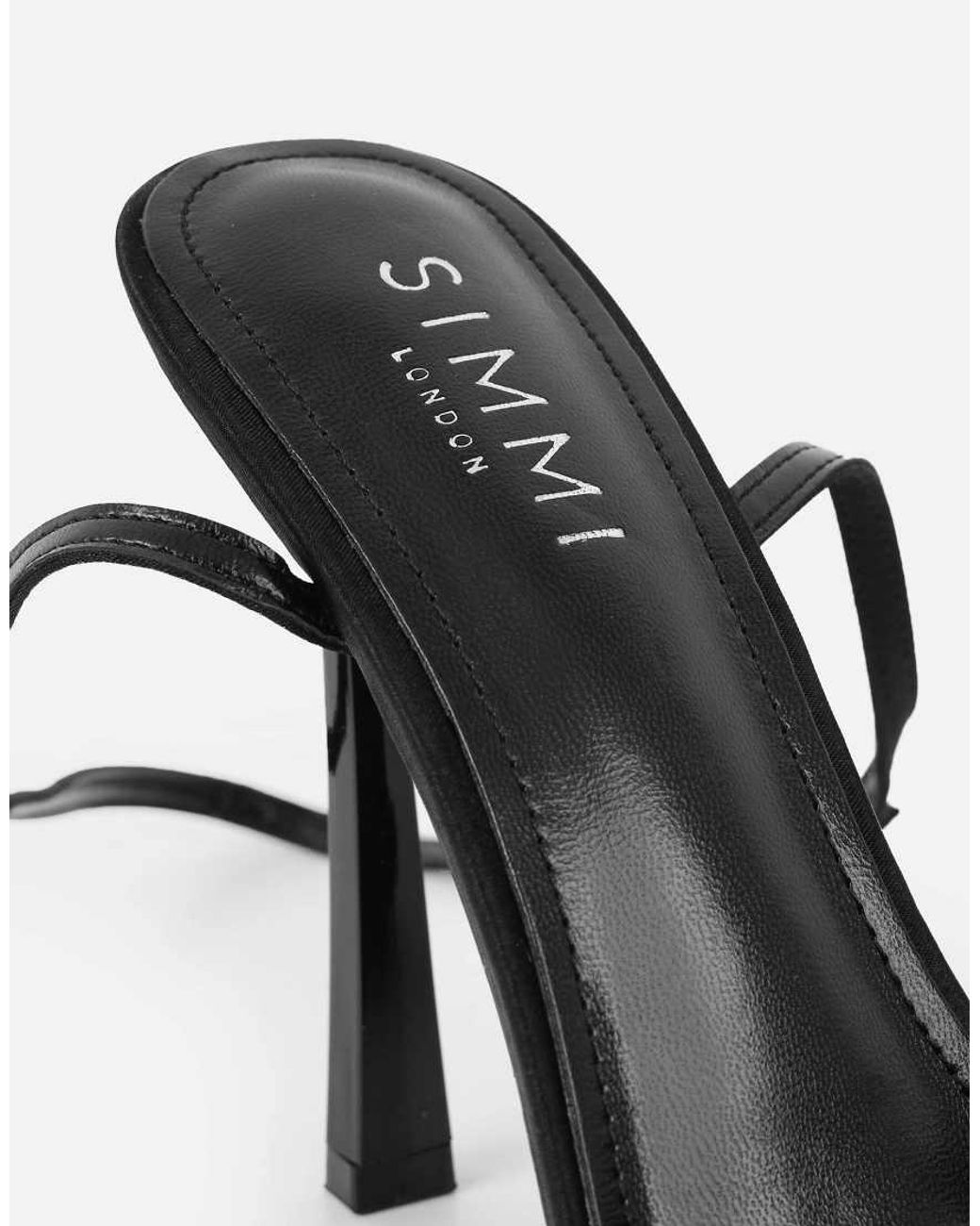 SIMMI Natural Janeena Bow Detail Heeled Sandals