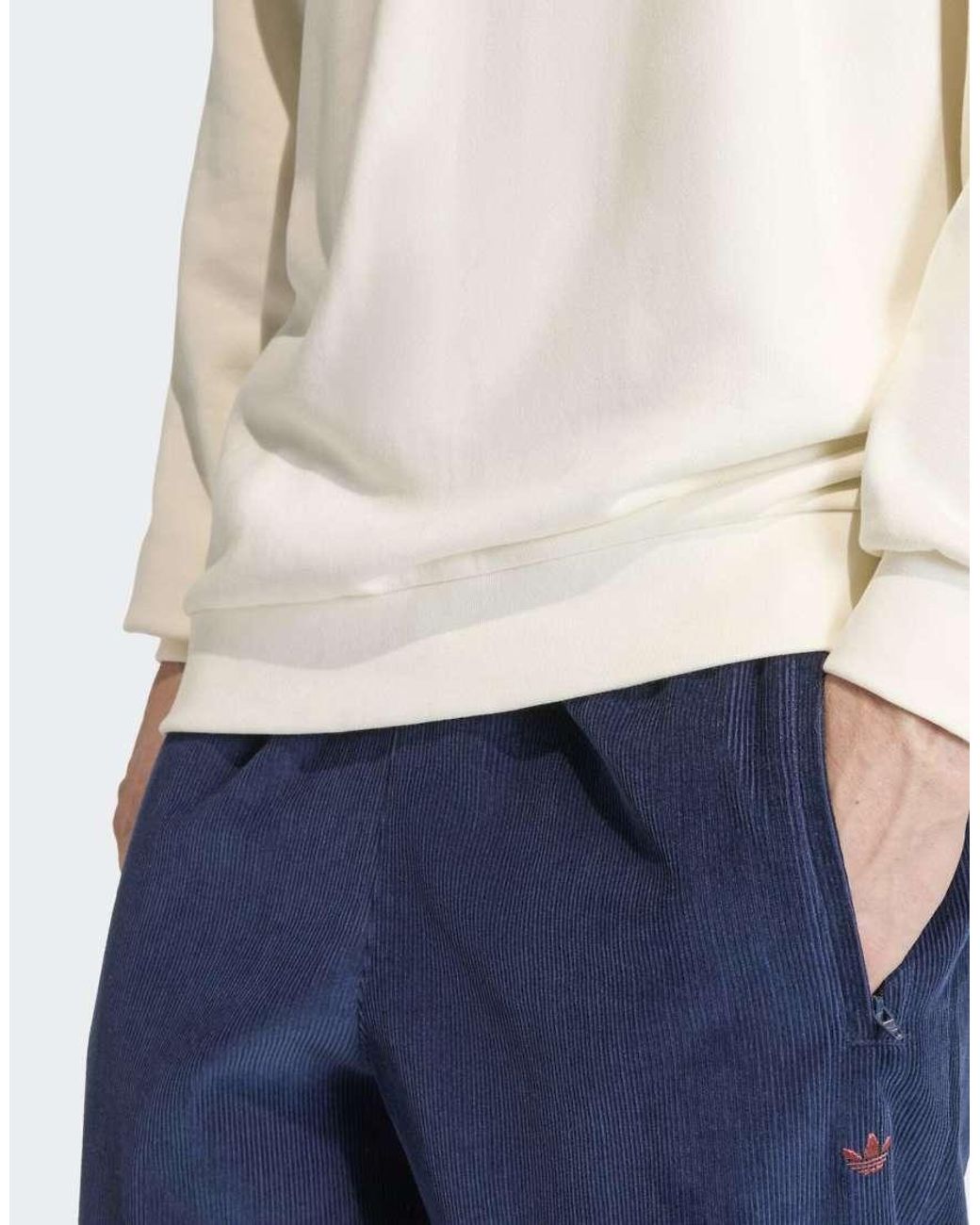Adidas Originals White Jude Bellingham Loose Half Zip Sweater for men