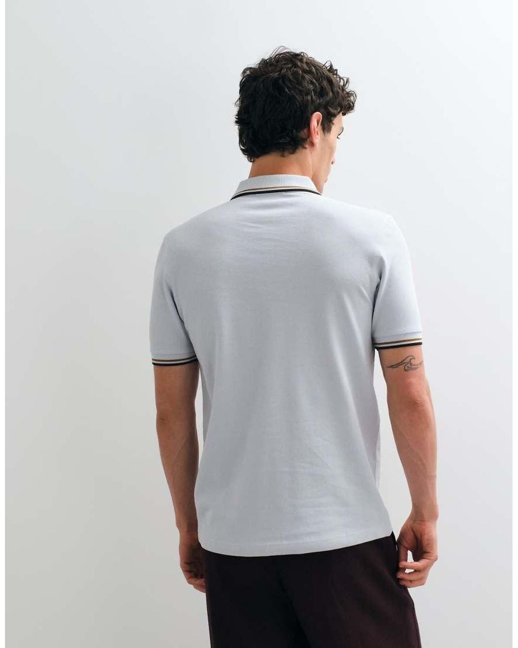 Fred Perry White Twin Tipped Polo Shirt for men