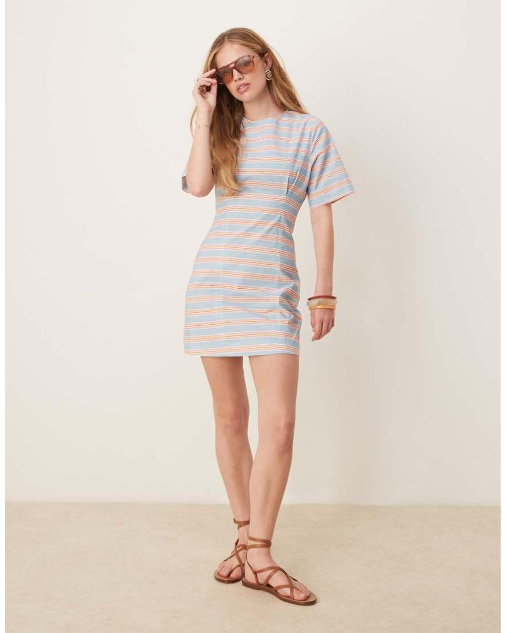 ASOS White Fitted T Shirt Mini Dress