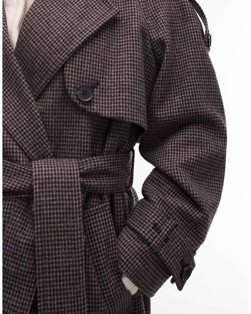 double breasted tie waist trench coat topshop