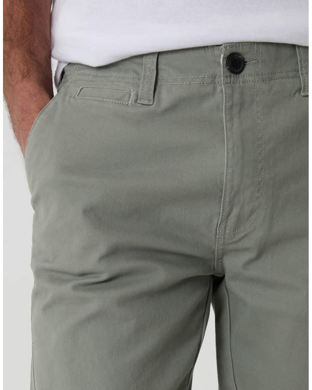 Threadbare Gray Cotton Slim Fit Chino Trousers With Stretch for men