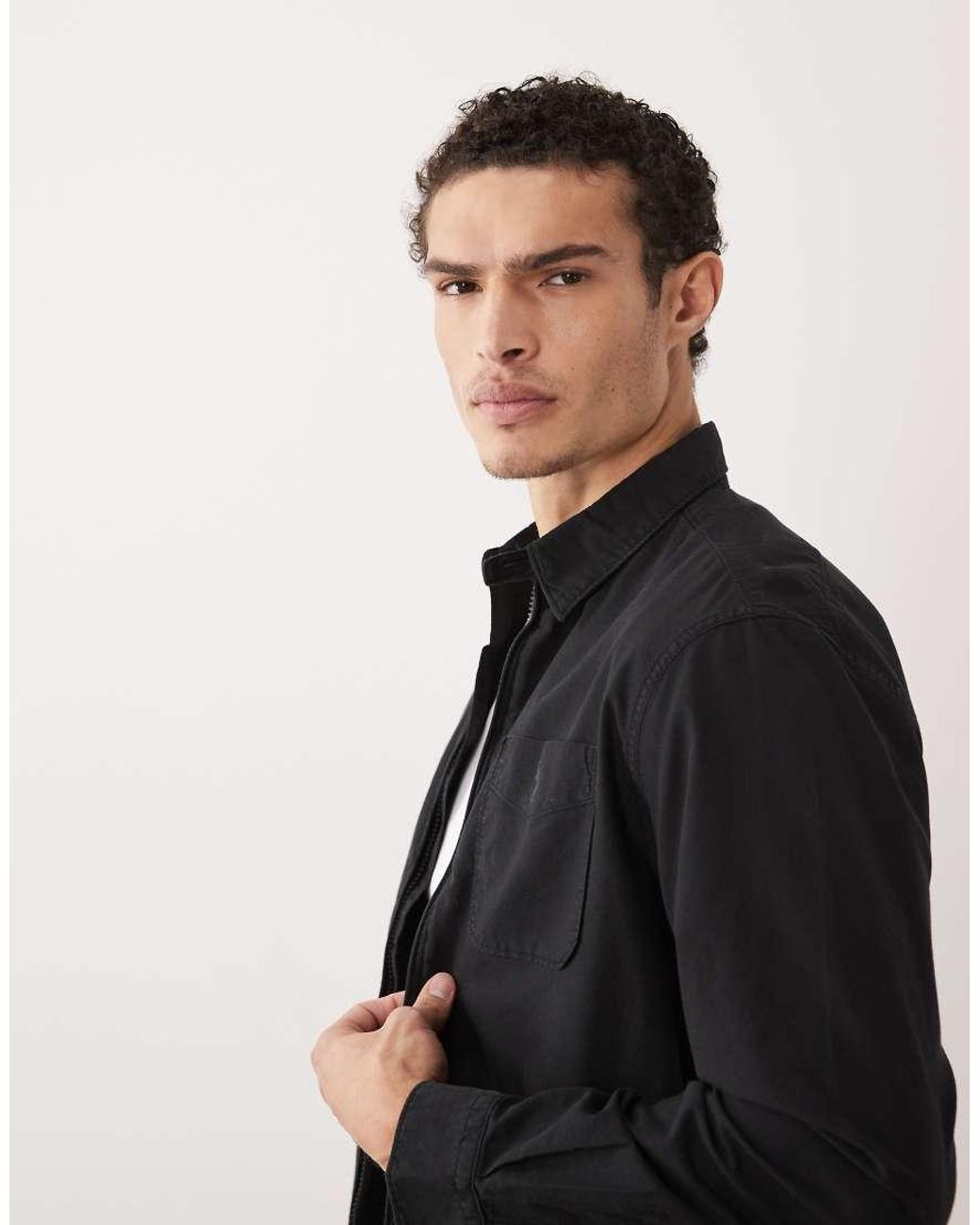 Polo Ralph Lauren Black Sport Capsule Long Sleeve Zip Up Shirt for men