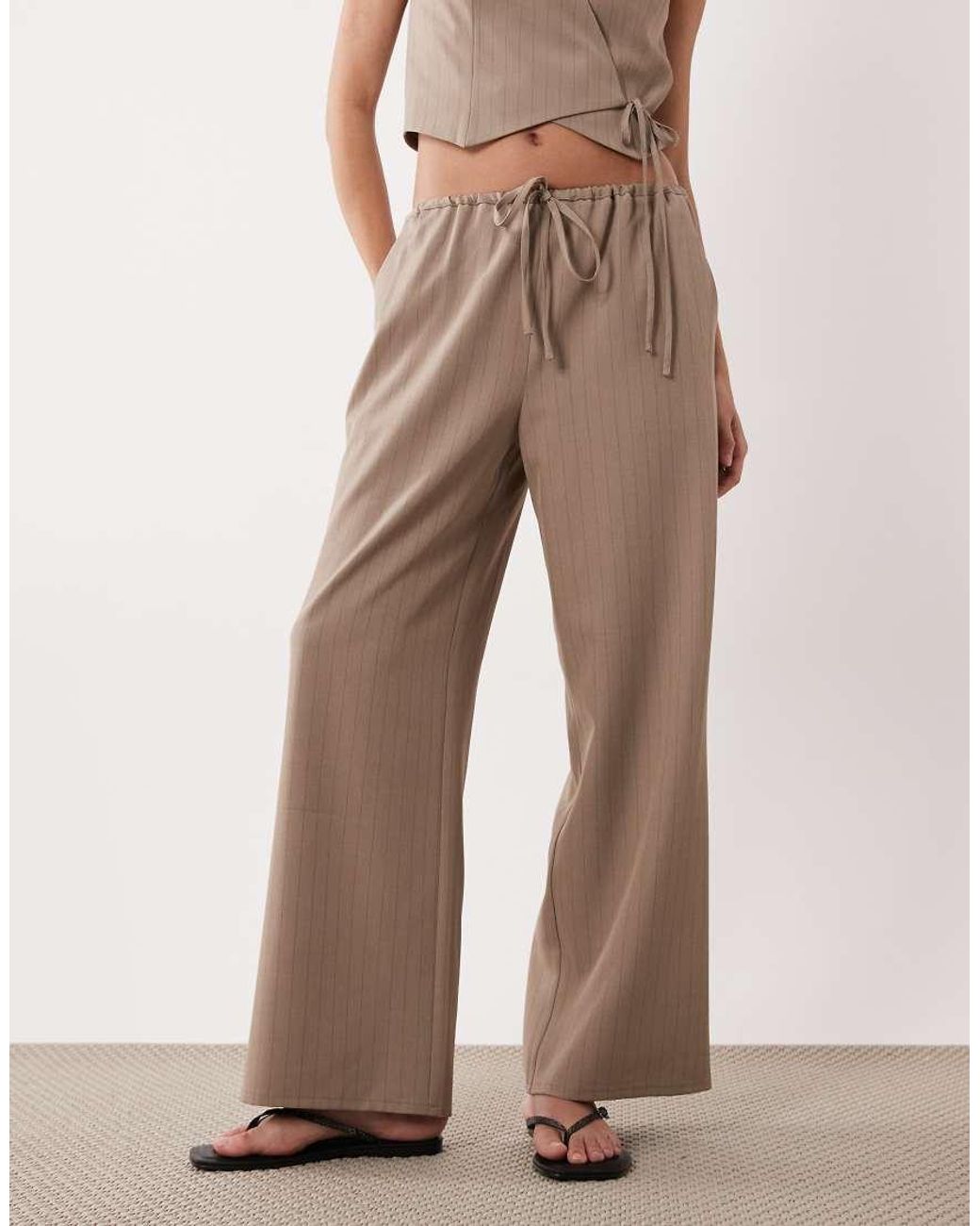 Miss Selfridge Natural Tailored Pull On Pants