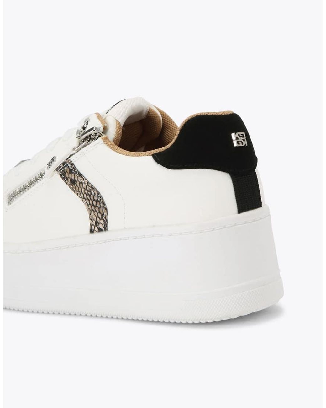 KG by Kurt Geiger White Lottie Lace Up Trainers