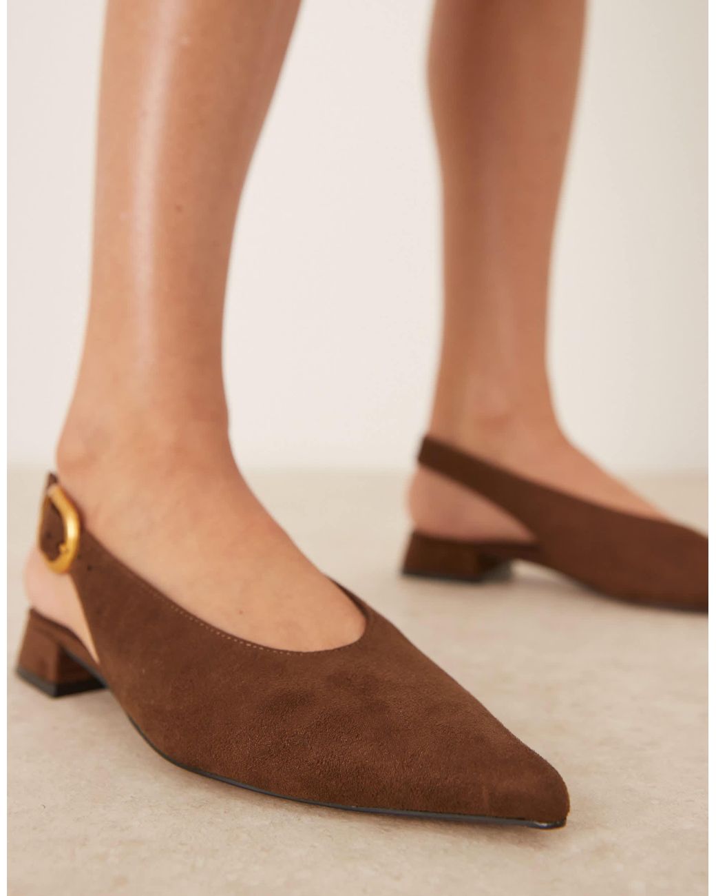 ASOS Natural Leonora Slingback Ballets