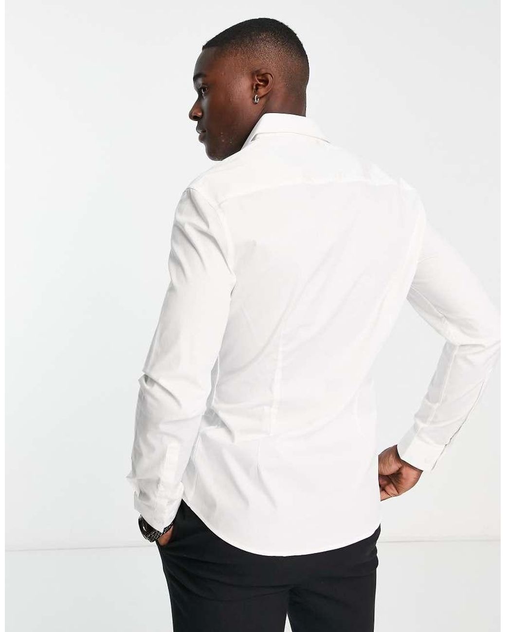 ASOS White Skinny Fit Shirt for men