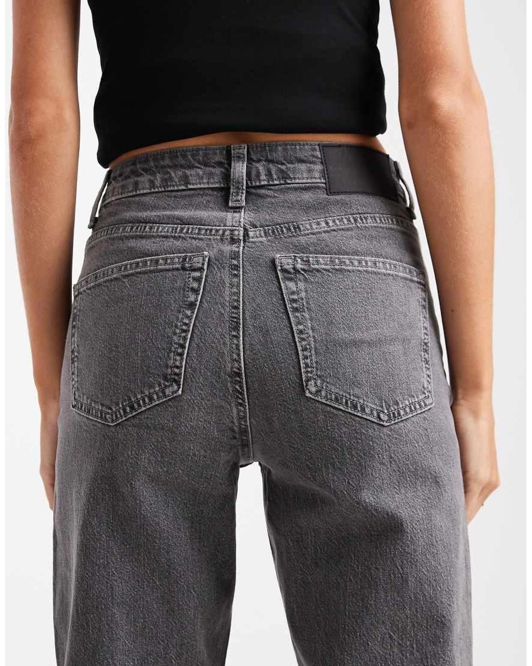 Vaqueros Grises Elásticos De Pernera Recta Cómoda De ASOS de color Gray