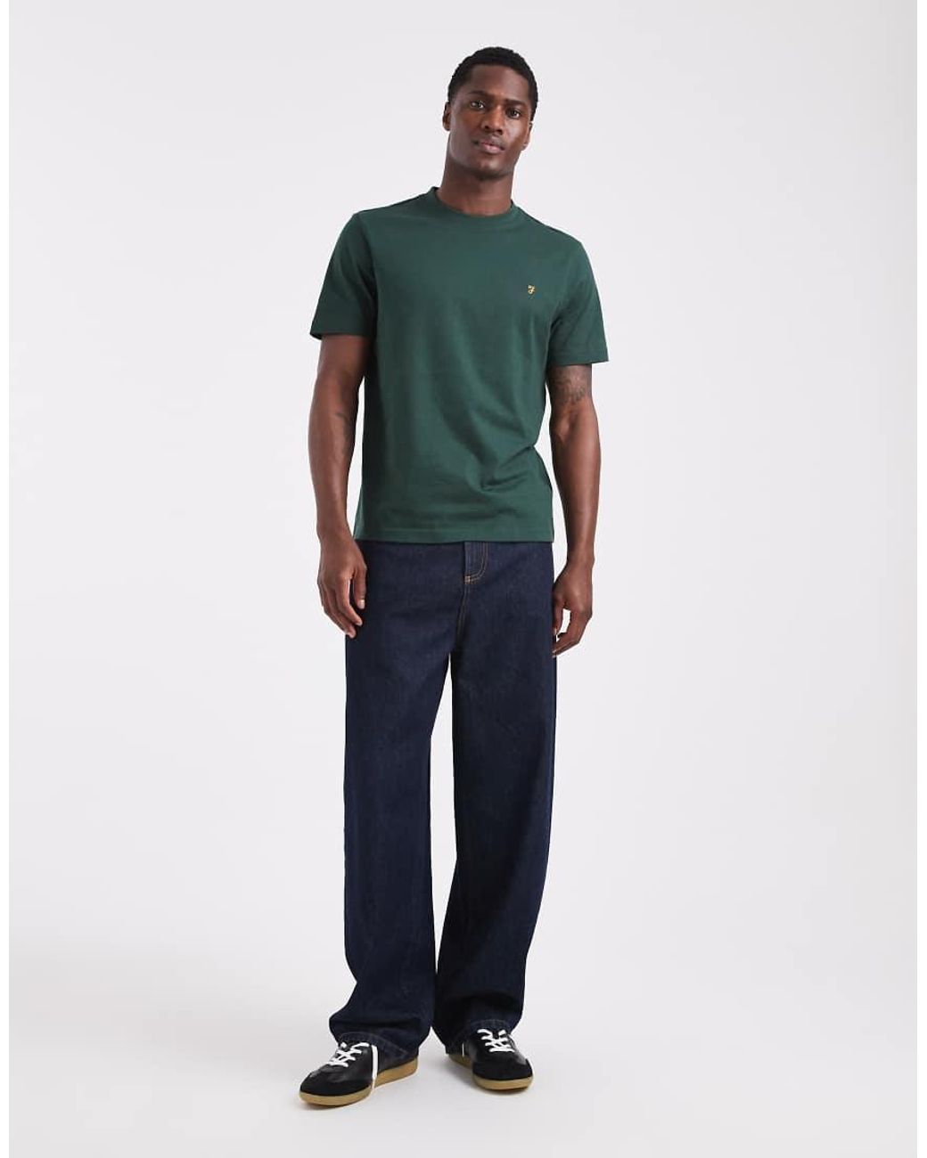 Farah Green Danny Regular Fit T-shirt for men
