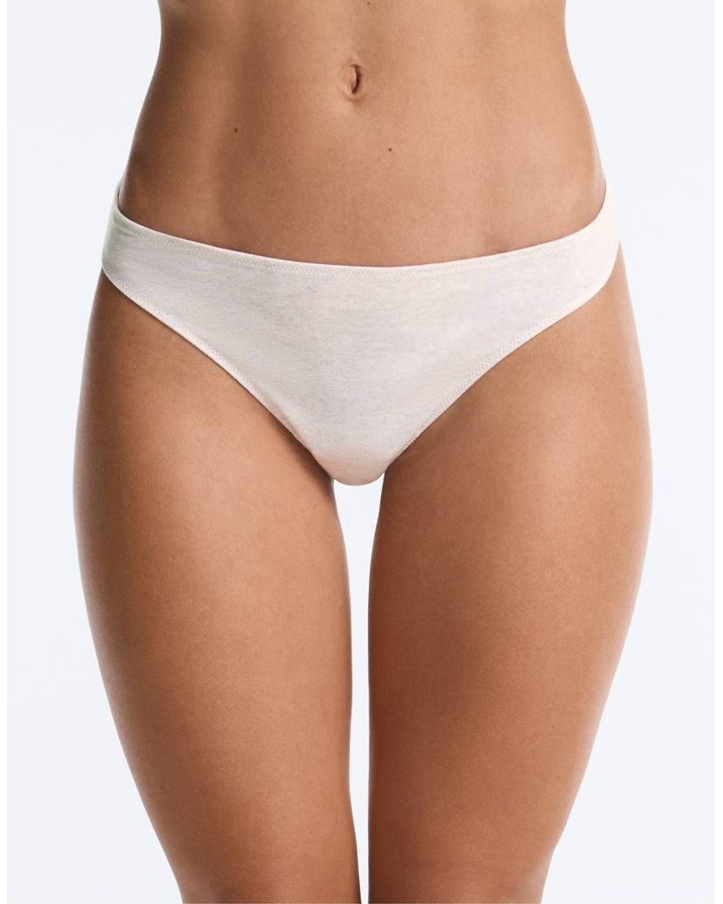 Oysho White 5 Cotton Blend Brazilian Briefs