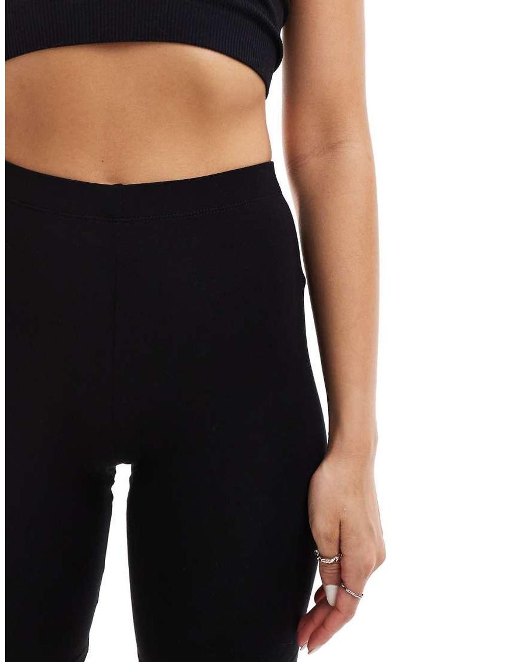 Pack De 2 Leggings Cortos Negros Básicos De ASOS de color Black
