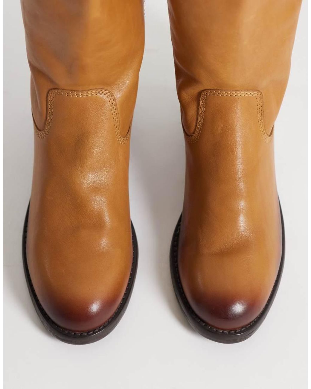 Bronx Brown Rho-deo Slouched Ankle Boots