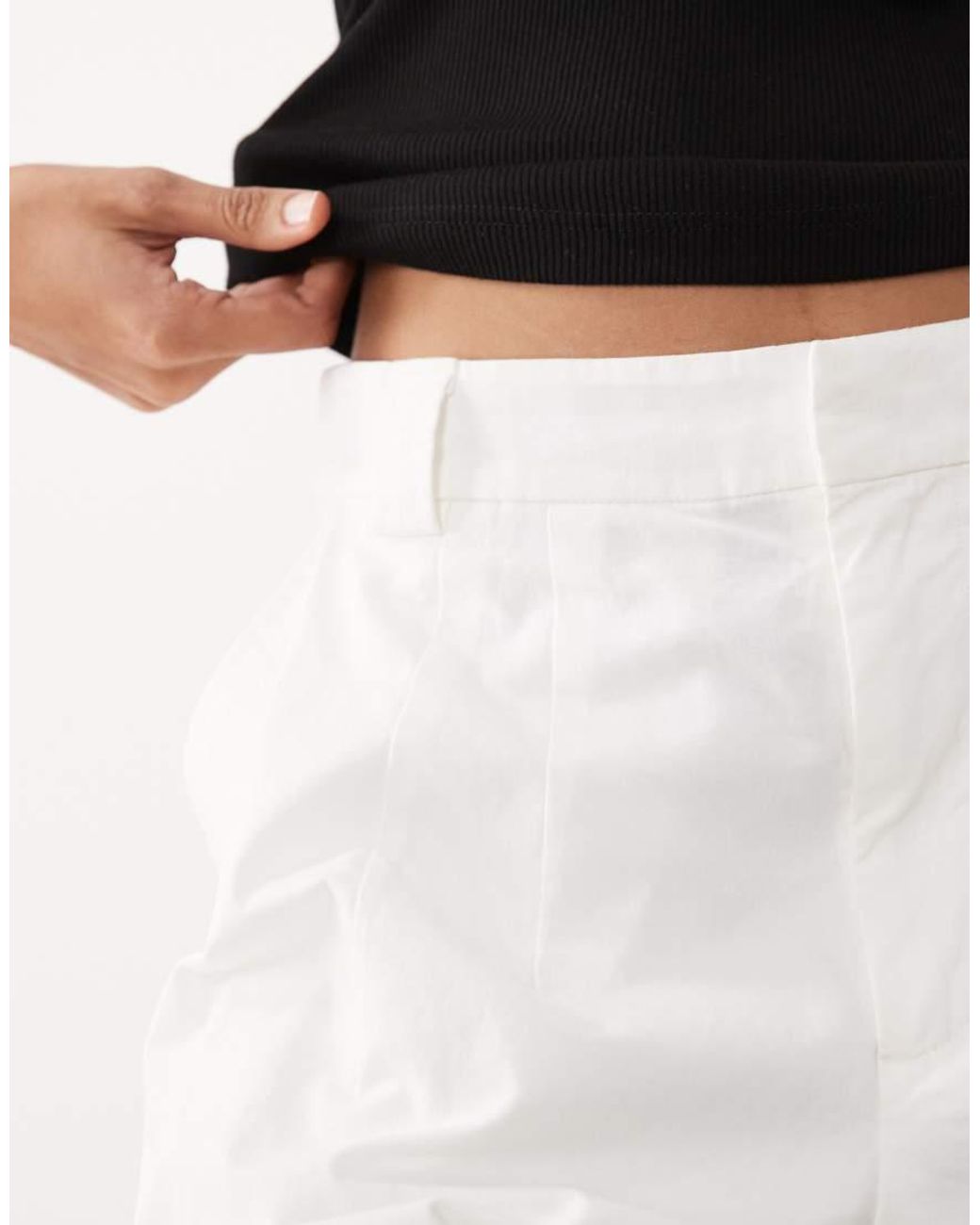 Jdy White Tailored Bermuda Shorts