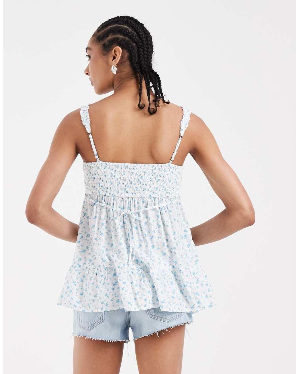 Hollister White Longline Babydoll Cami Tunic