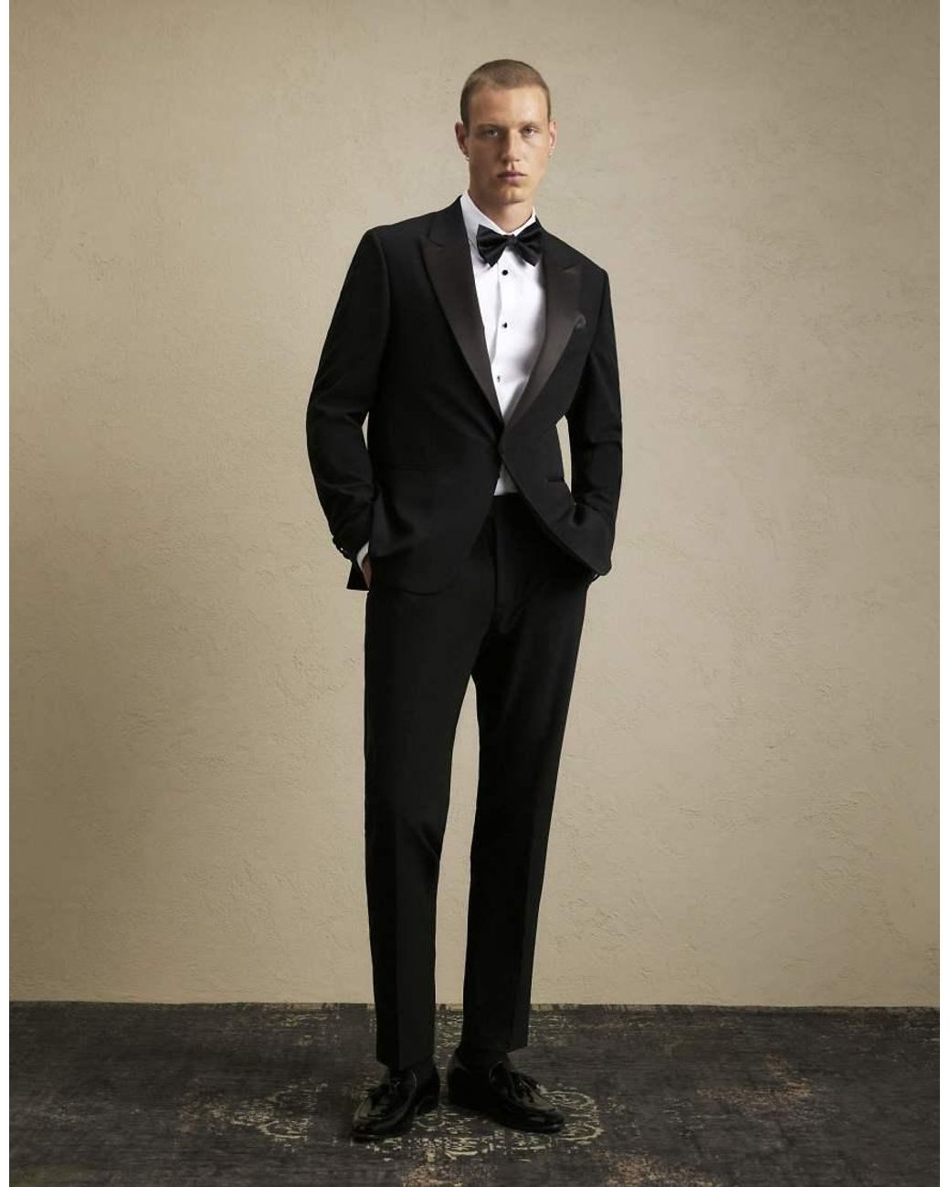 River Island Natural Slim Fit Tailored Suit Trousers for men