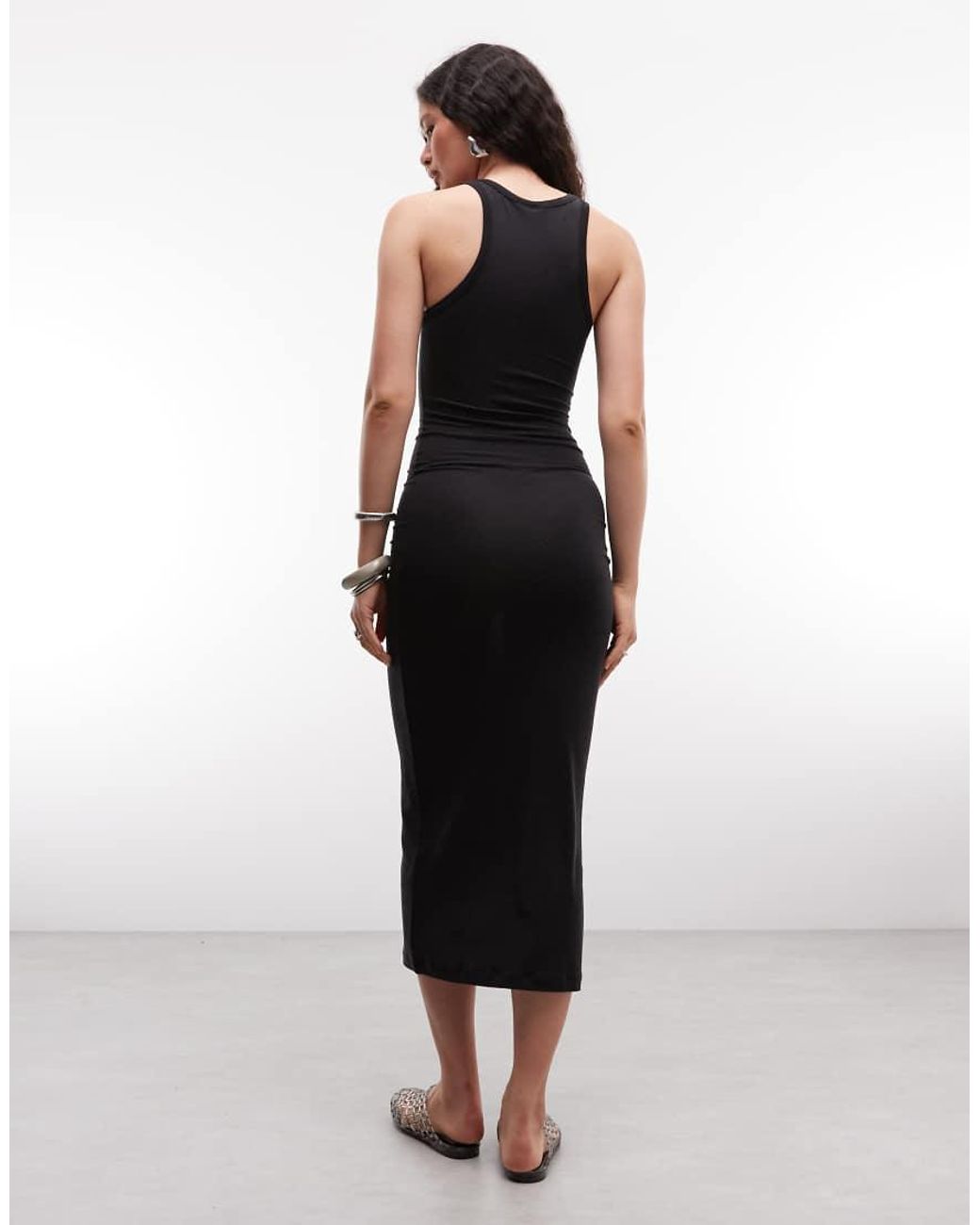 Weekday Black Super Soft Jersey Maxi Dress