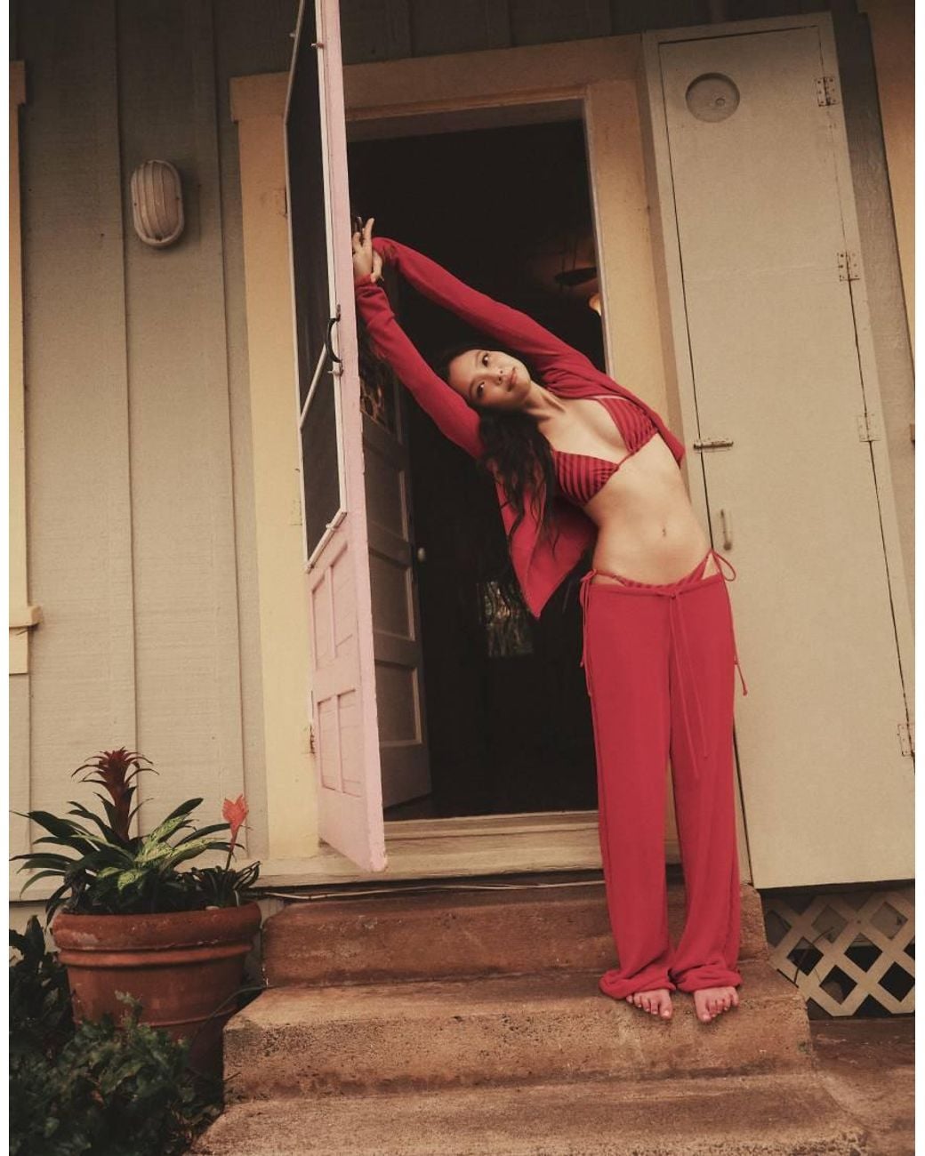 Frankie's Bikinis Red X Jennie Kim Tieside Bikini Bottom