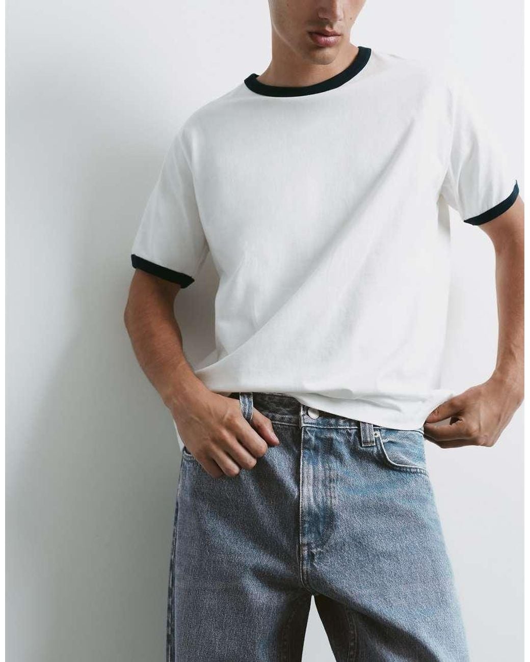 Jeans Standard Lavanda di Pull&Bear in White da Uomo