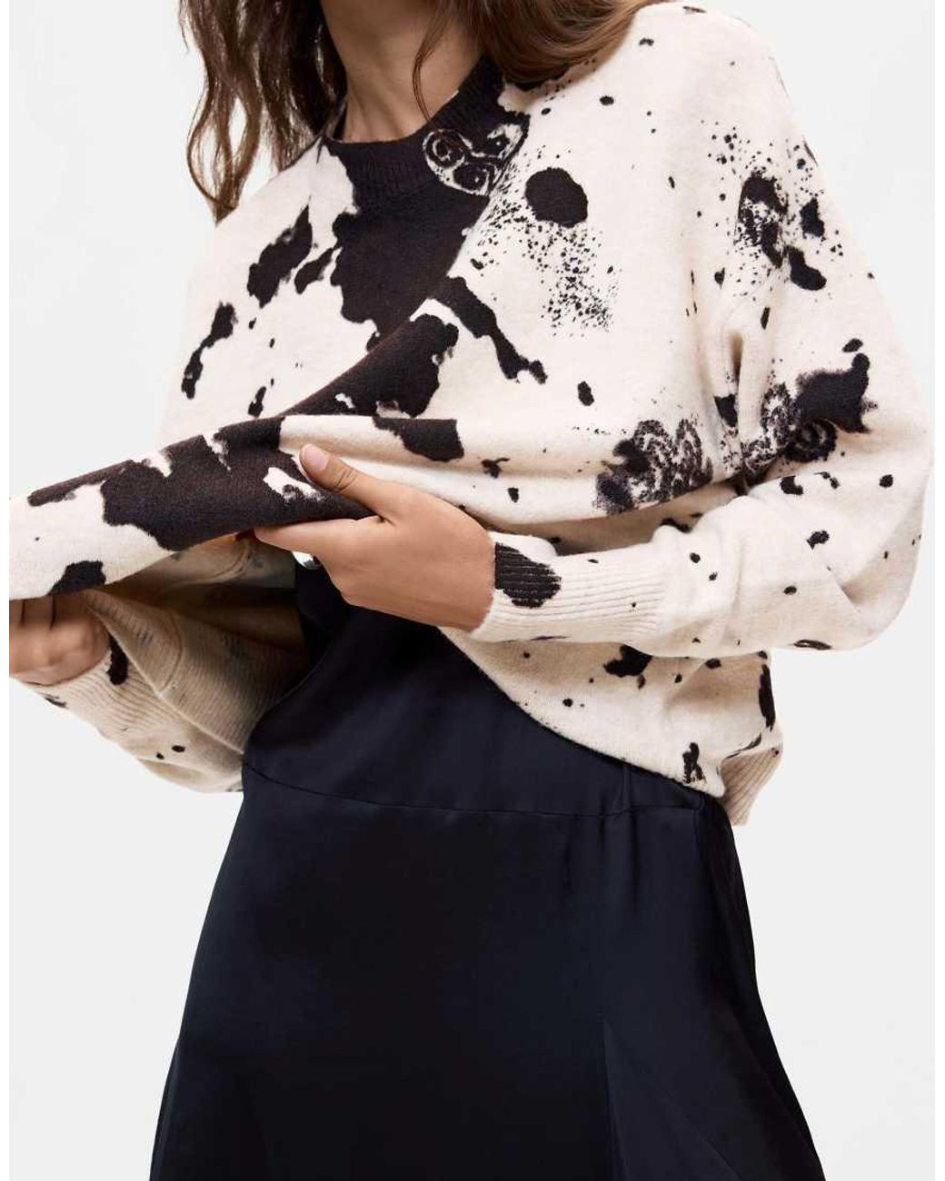 Desigual Blue Animal Print Sweater