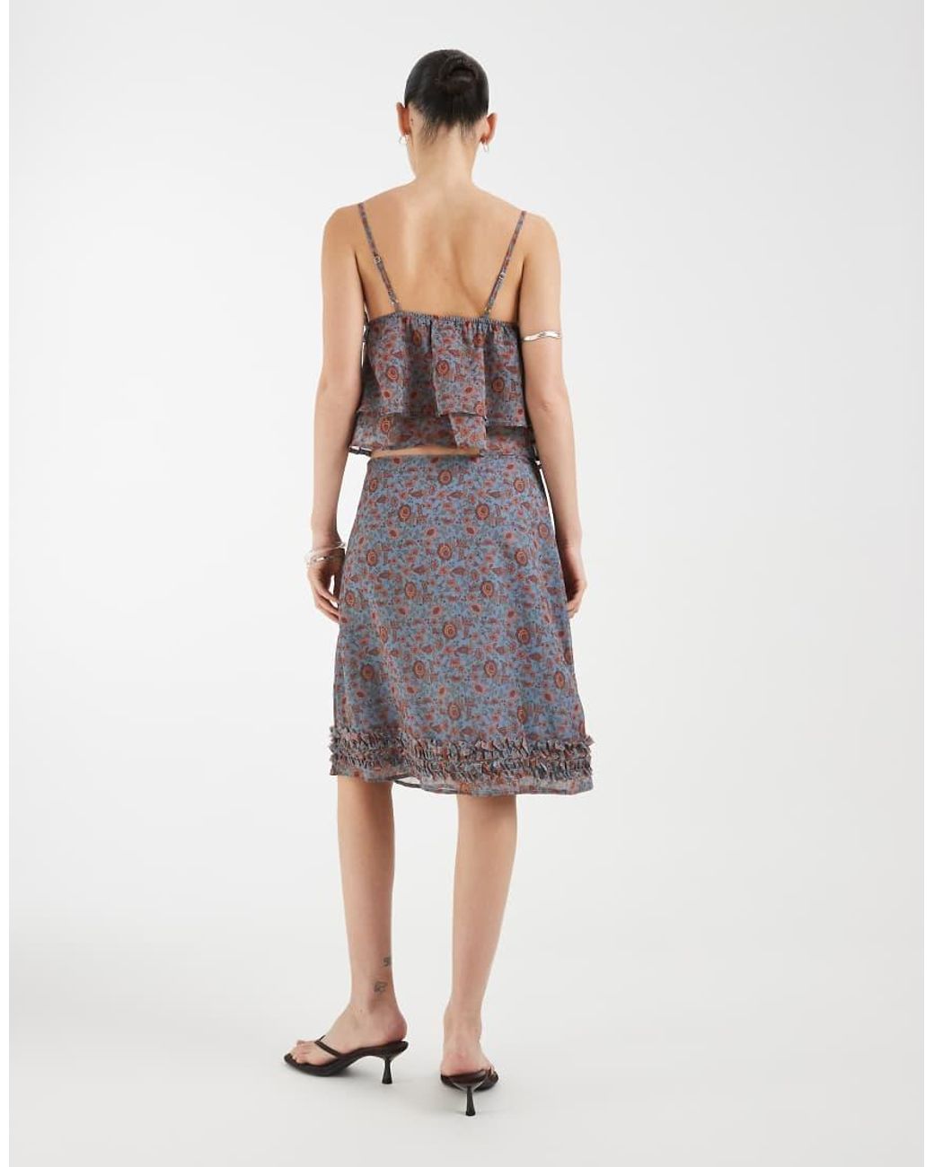 Motel White Co-ord Nanami Chiffon Skirt