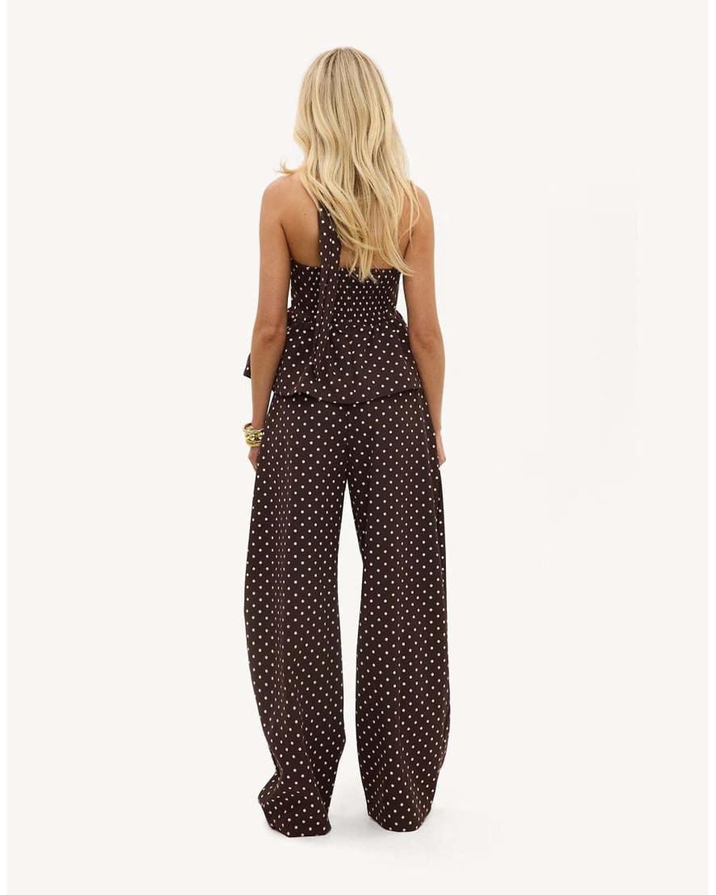Loavies Brown Always Right Polka Dot Balloon Trousers