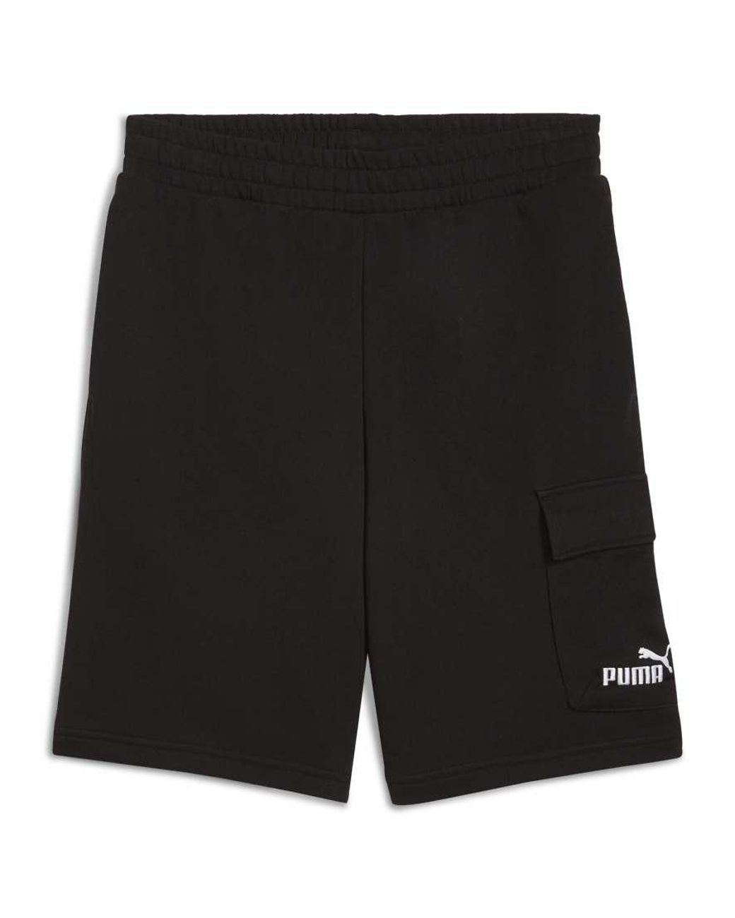 PUMA Black Essentials No. 1 Logo Cargo 10" Shorts for men