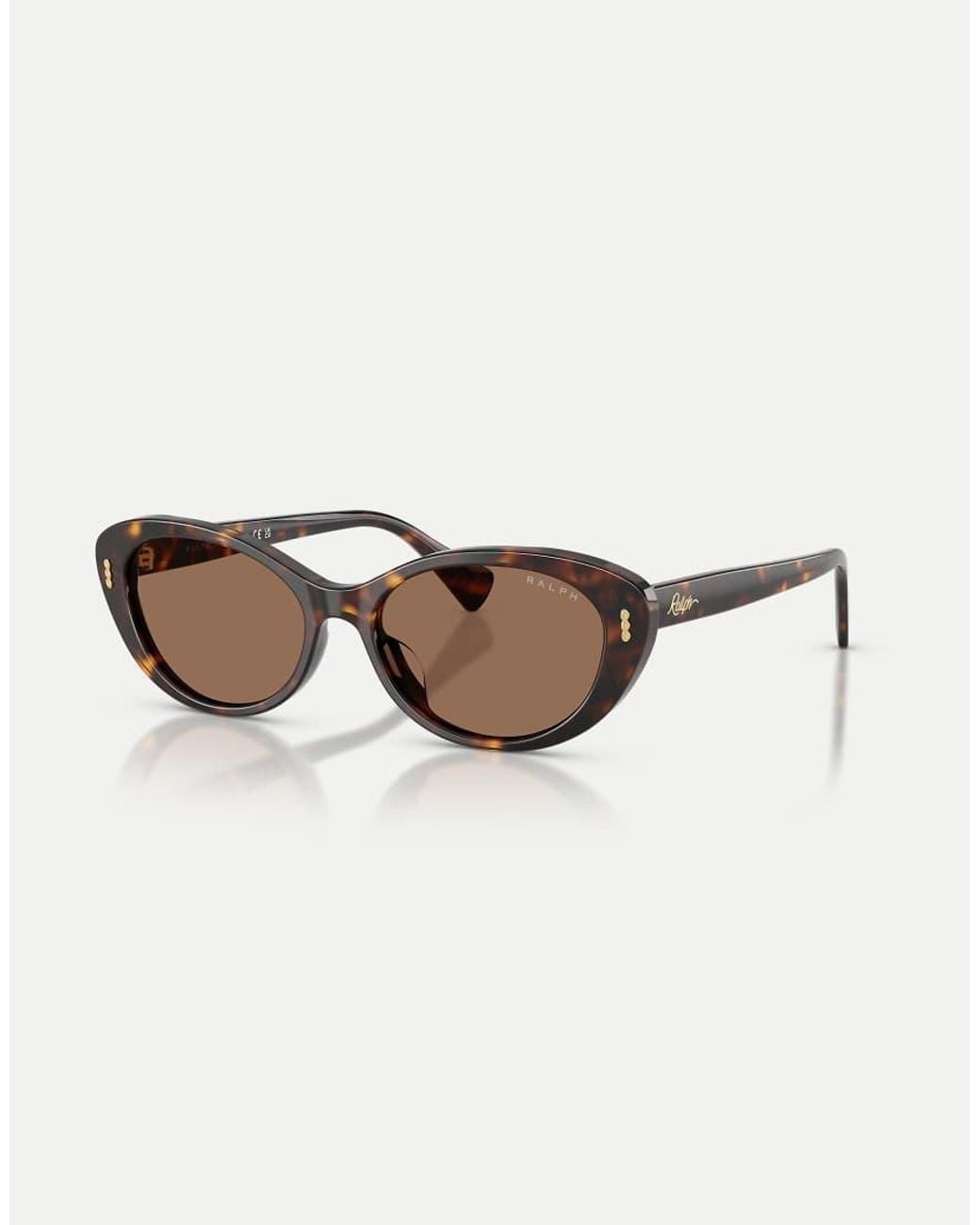 Ralph Brown Oval Sunglasses With Lens