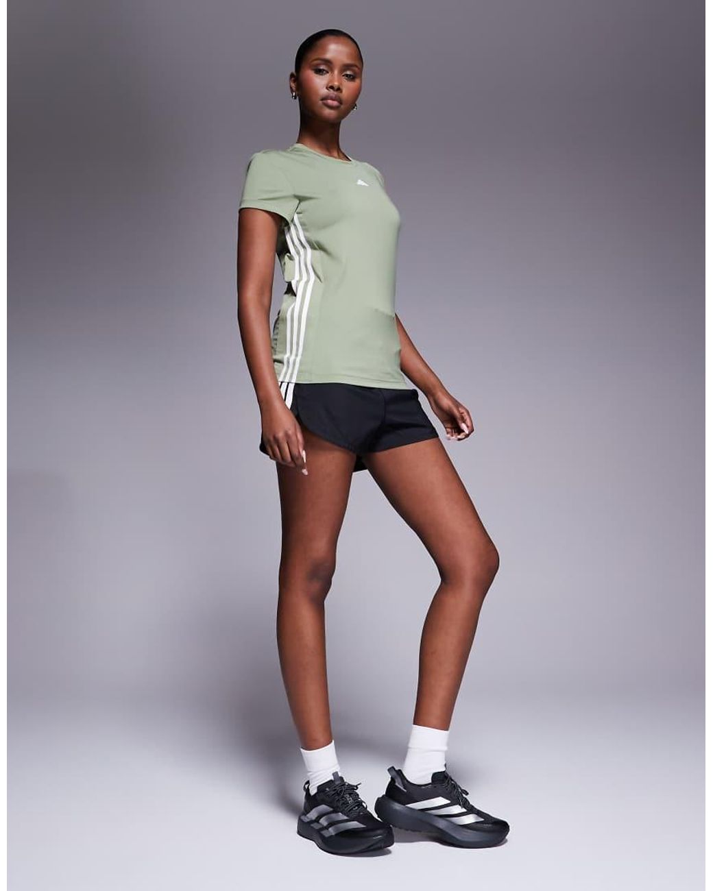 Adidas Originals Gray Adidas Training Hyperglam T-shirt