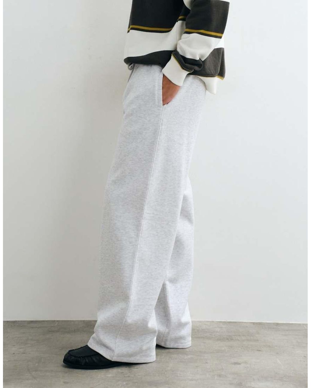 New Look White Wide Leg Jogger for men