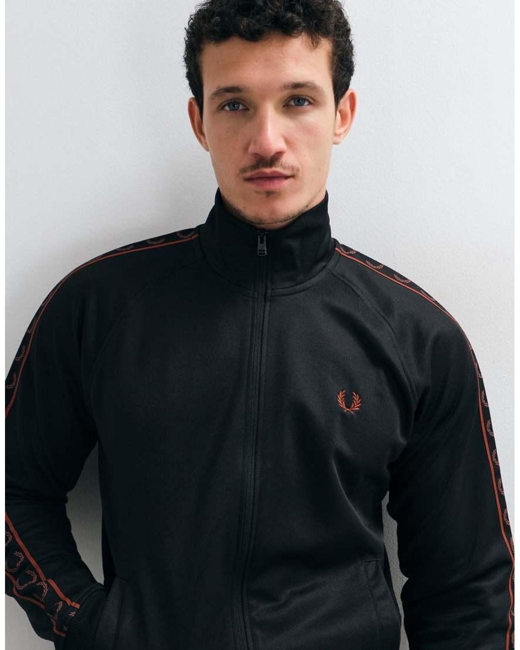 Fred Perry Blue Contrast Tape Co-ord Track Jacket for men