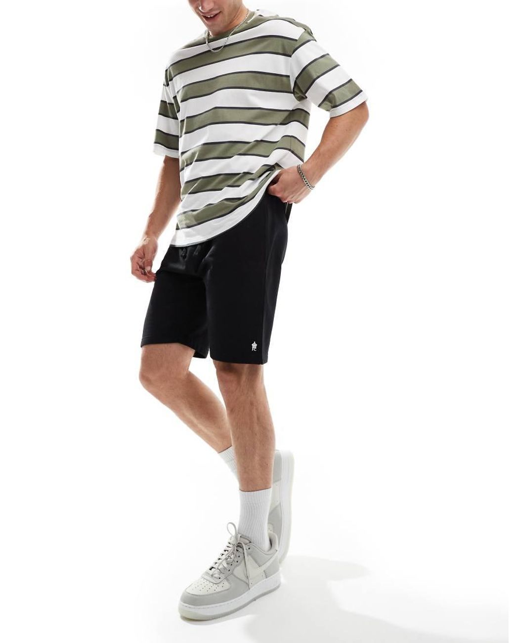 French Connection Black French Connection Jersey Shorts for men