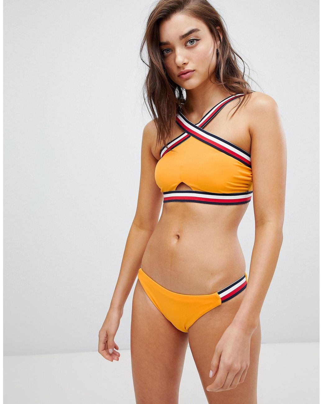 yellow tommy hilfiger bathing suit