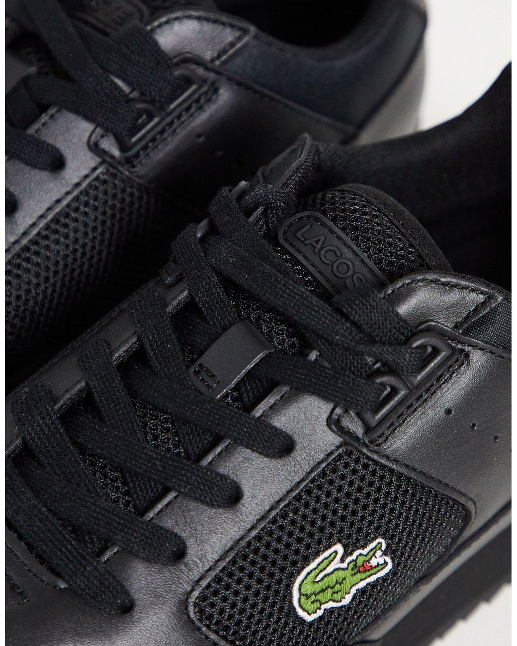 Lacoste Partner Piste Runner Trainers in Black for Men Lyst