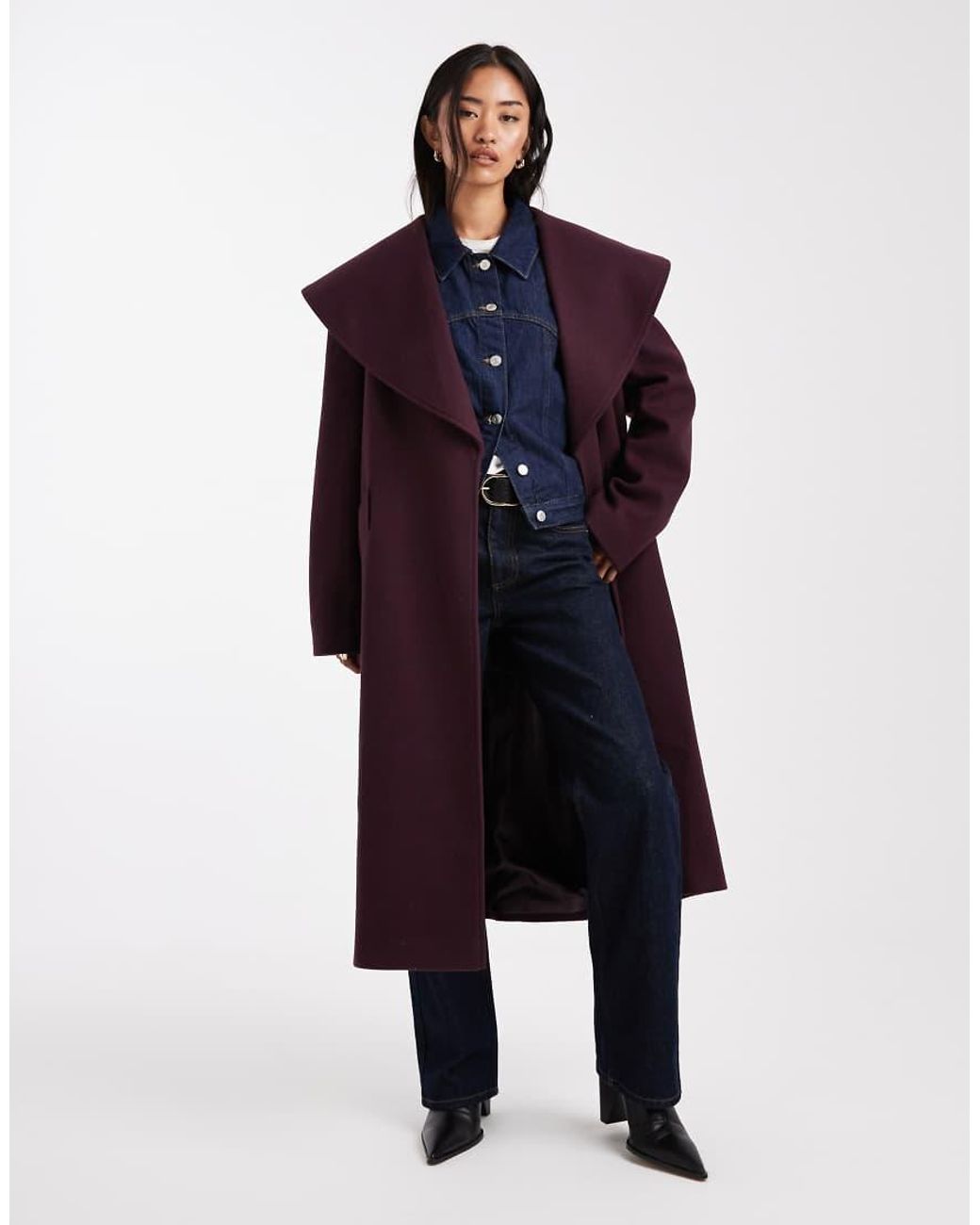 Miss Selfridge Blue Formal Wrap Coat
